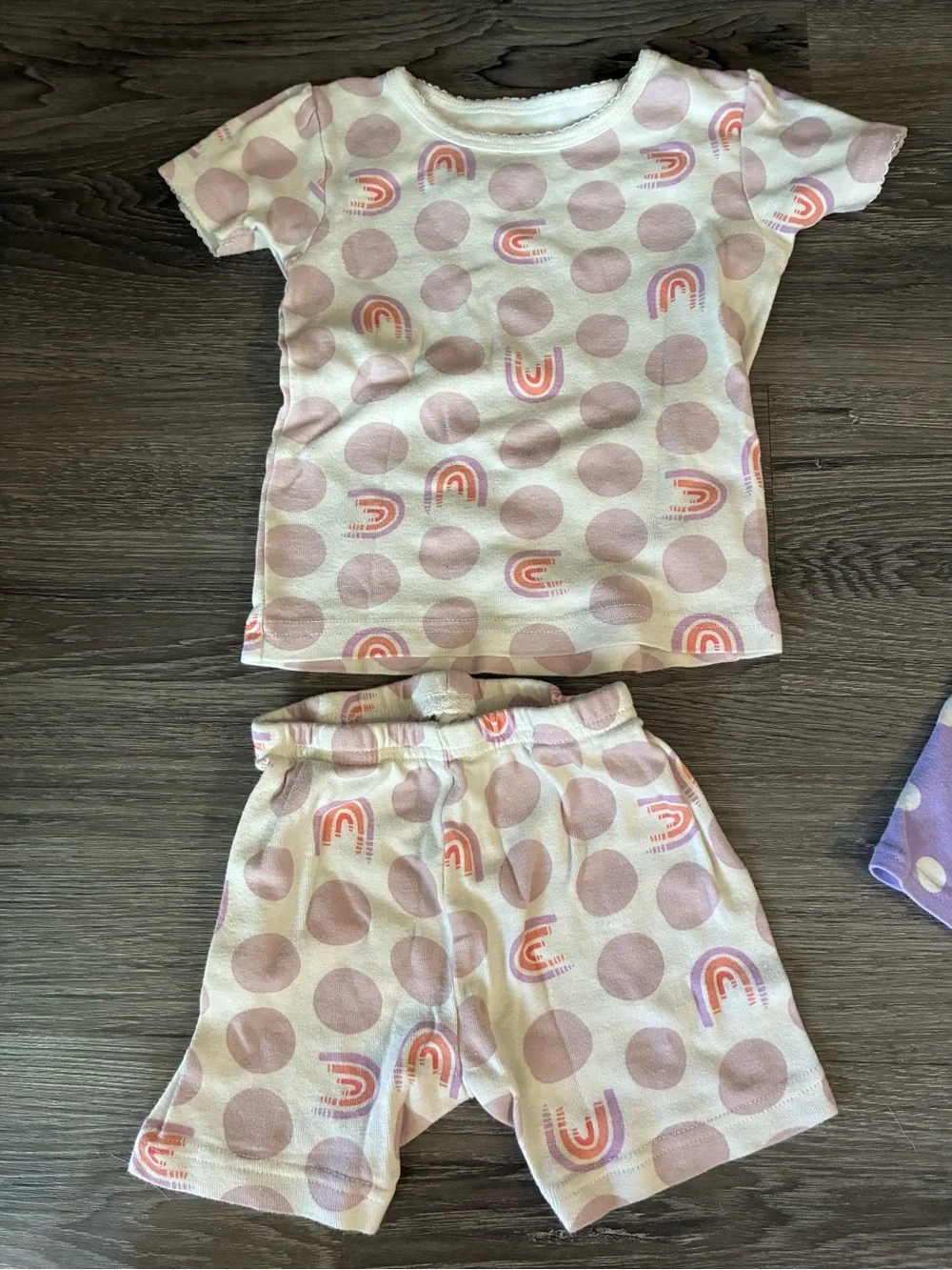 Carter's Toddler Girls Mixed Pink White Purple Floral Tops & Shorts Set